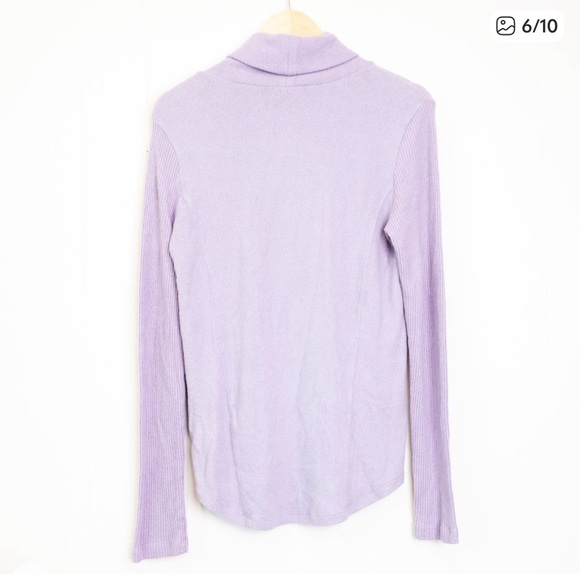 Anthropologie Saturday Sunday Turtleneck Lilac Med - Picture 6 of 11
